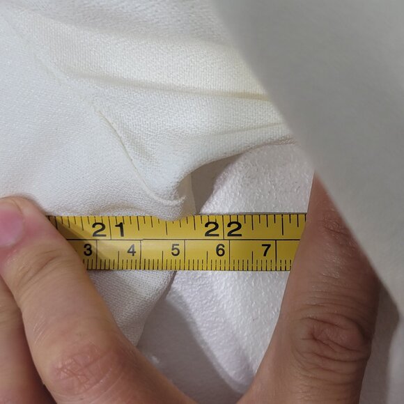 Elegant Vintage Off White & Blue Floral Embroidered Faux Vest Dress Plus Size 16 - Picture 12 of 13